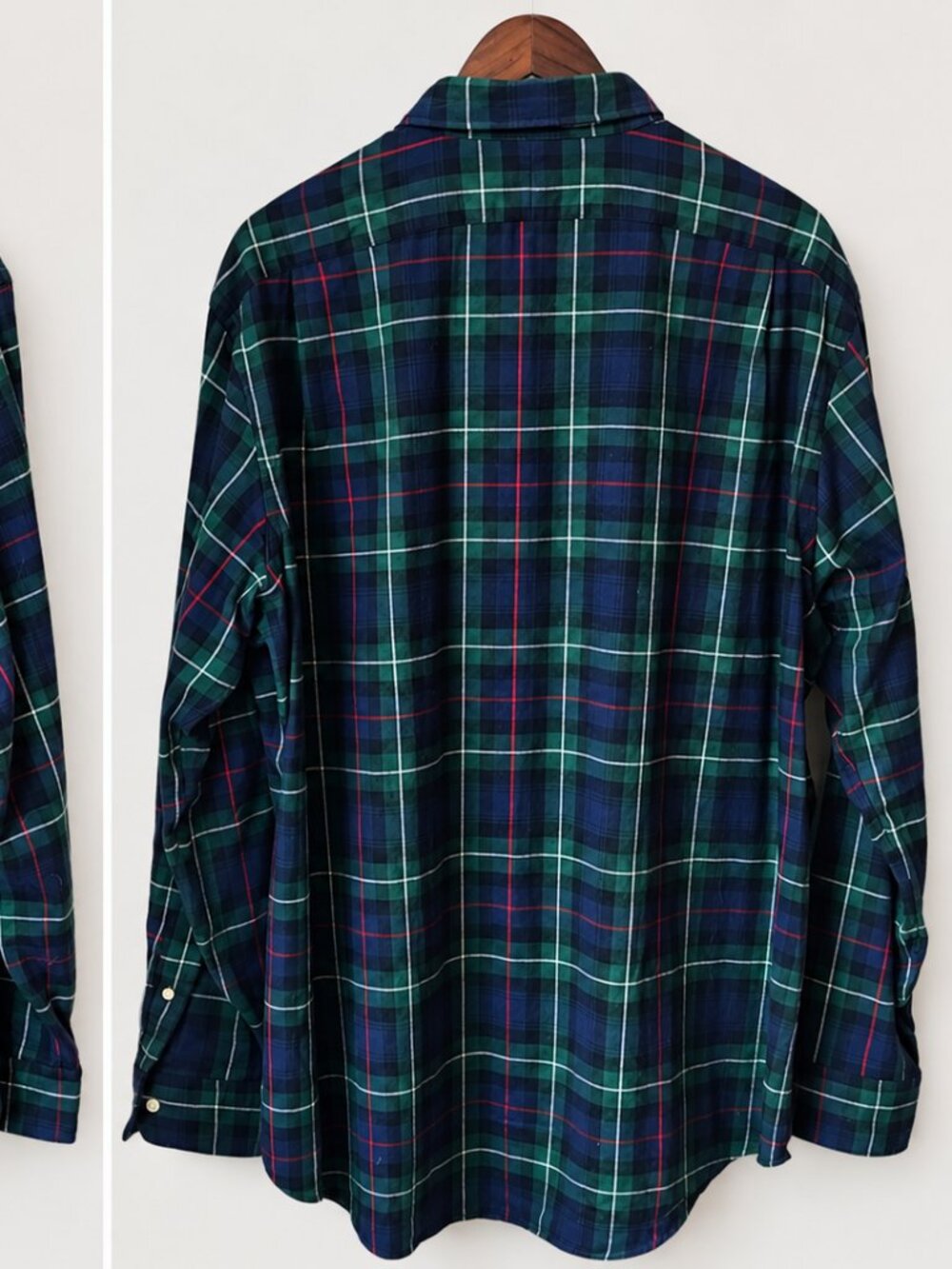 Ralph Lauren POLO XXL Classic Fit Green & Blue Plaid Oxford Shirt XXL - Picture 3 of 3